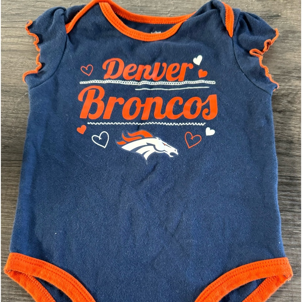 Denver Broncos baby onesie size 6 to 9 months